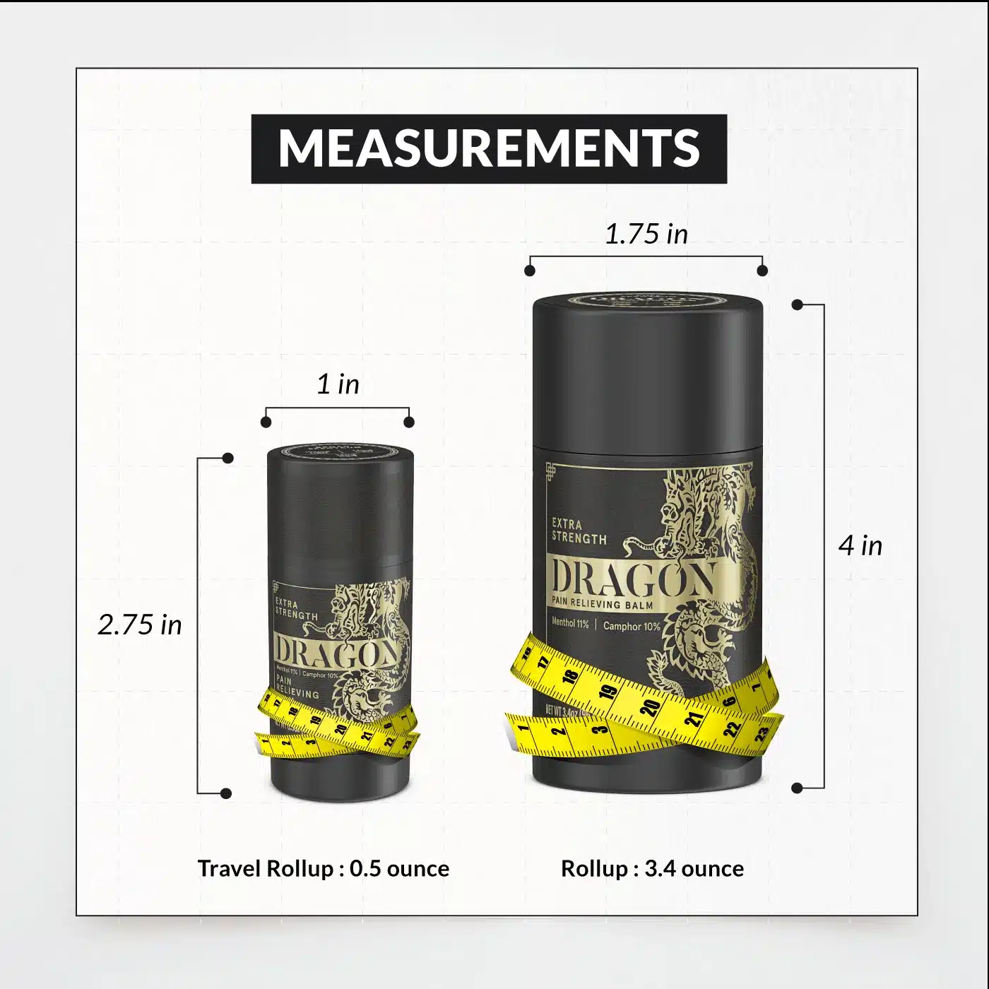 Dragon Pain Relieving Balm - Extra Strength Travel Roll Up 0.5oz - Image 7