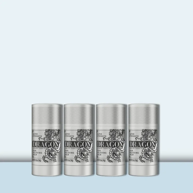 Dragon Pain Relieving Balm Travel Size Roll-Up Terpene Blend 0.5oz - Pack of 4
