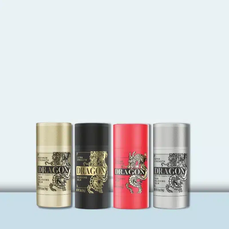 Dragon Pain Relieving Travel Size Rollup Red, Black, Silver and Gold 0.5 oz - Pack of 4
