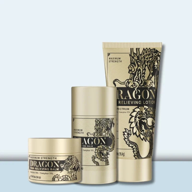 Dragon Pain Relieving Gold Bundle Full Spectrum - Jar, Roll Up & Lotion