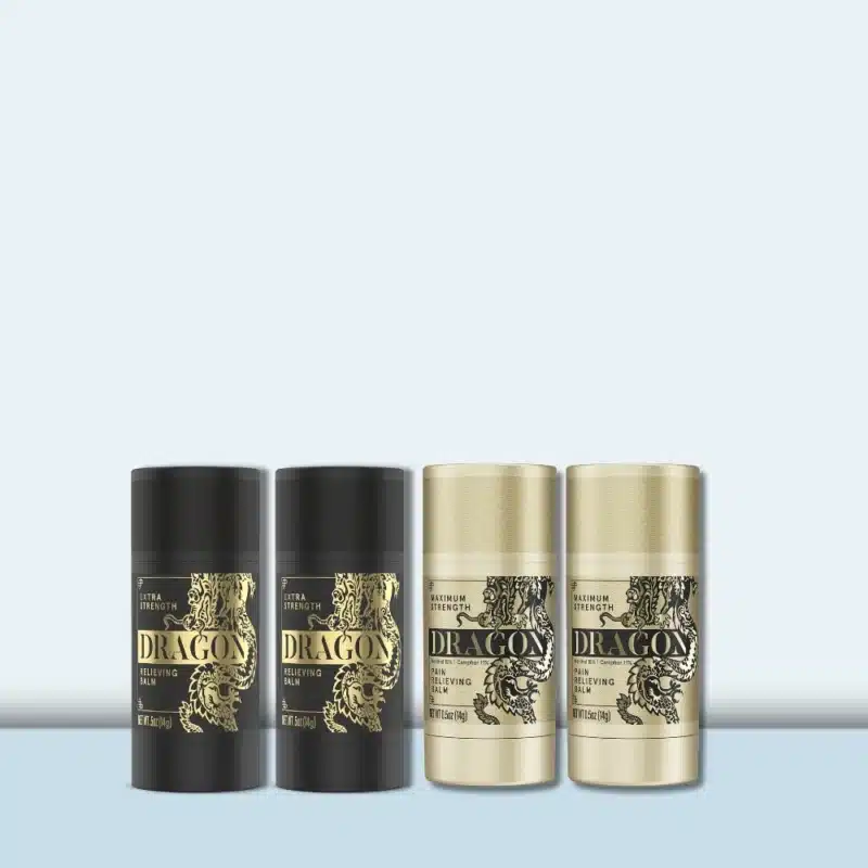 Dragon Pain Relieving Travel Size Rollup Black & Gold 0.5 oz – Pack of 4
