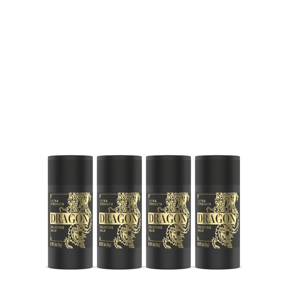 Dragon Pain Relieving Balm Travel Size Roll-Up Broad Spectrum Formula 0.5oz - Pack of 4