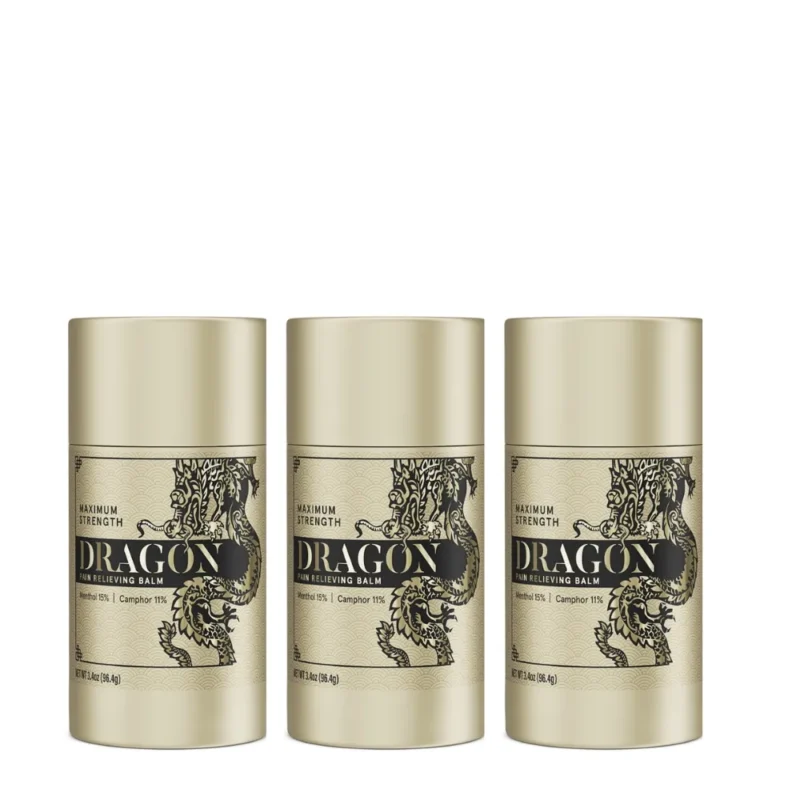 Dragon Pain Relieving Balm - Maximum Strength Roll-Up 3.4oz - Pack of 3