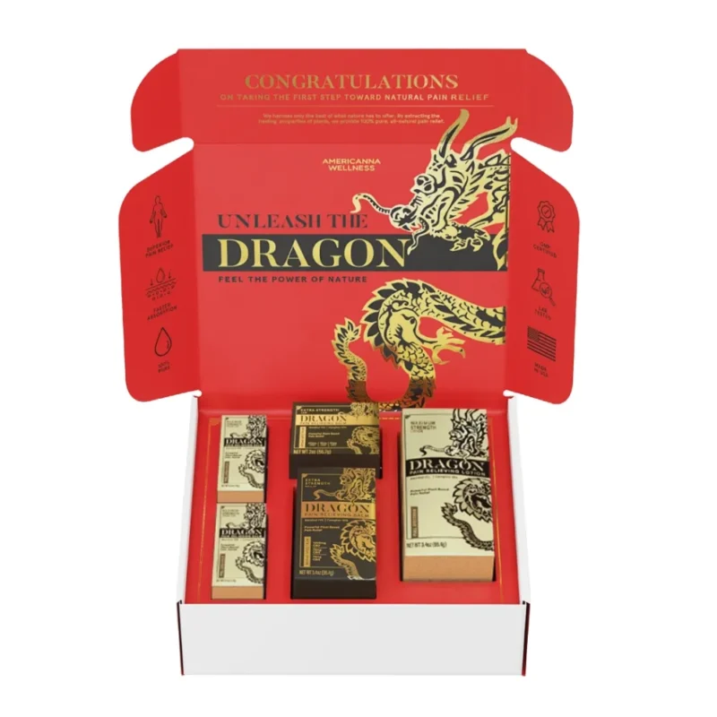 Dragon Pain Relieving Box Set Black & Gold