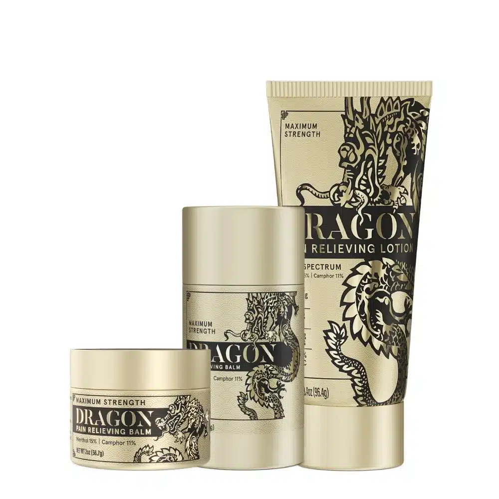 Dragon Pain Relieving Gold Bundle Full Spectrum - Jar, Roll Up & Lotion