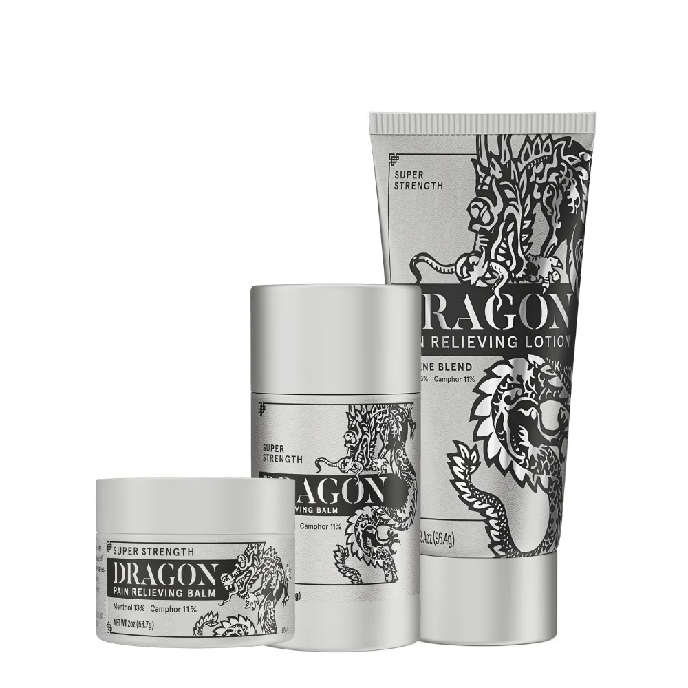 Dragon Pain Relieving Silver Bundle Terpene Blend - Jar, Roll Up & Lotion